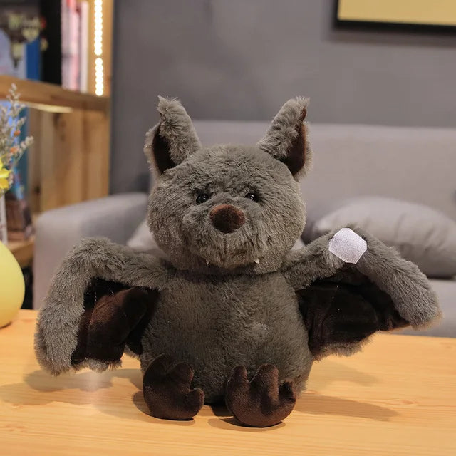 Black Bat Stuffed Animal Dark gray