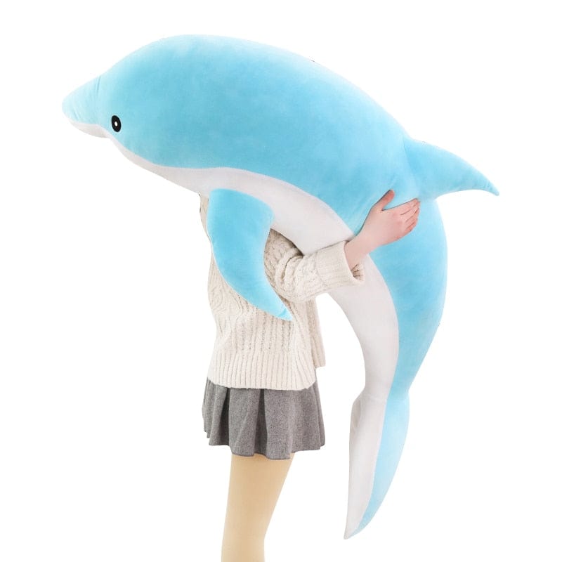 Giant Dolphin Stuffed Animal Blue