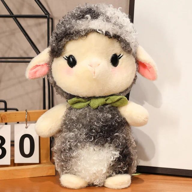 Baby Lamb Stuffed Animal Gray