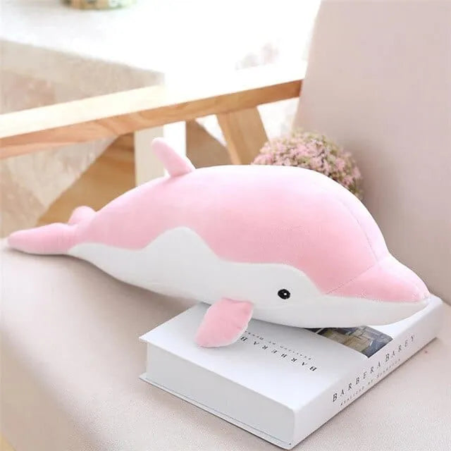 Big Dolphin Stuffed Animal Pink