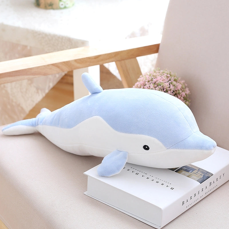 Big Dolphin Stuffed Animal Blue