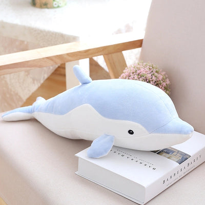 Big Dolphin Stuffed Animal Blue