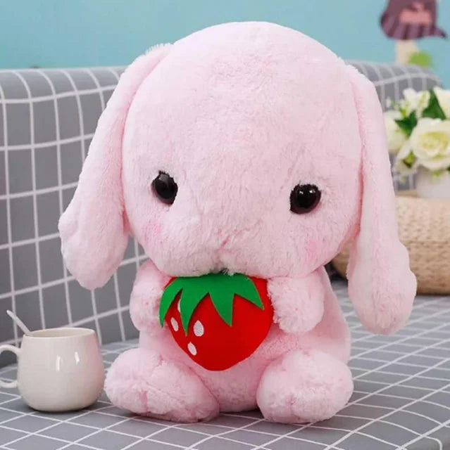 Big Ear Bunny Stuffed Animal 22CM 9in strawberry