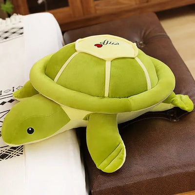 Big Pink Sea Turtle Stuffed Animal Green
