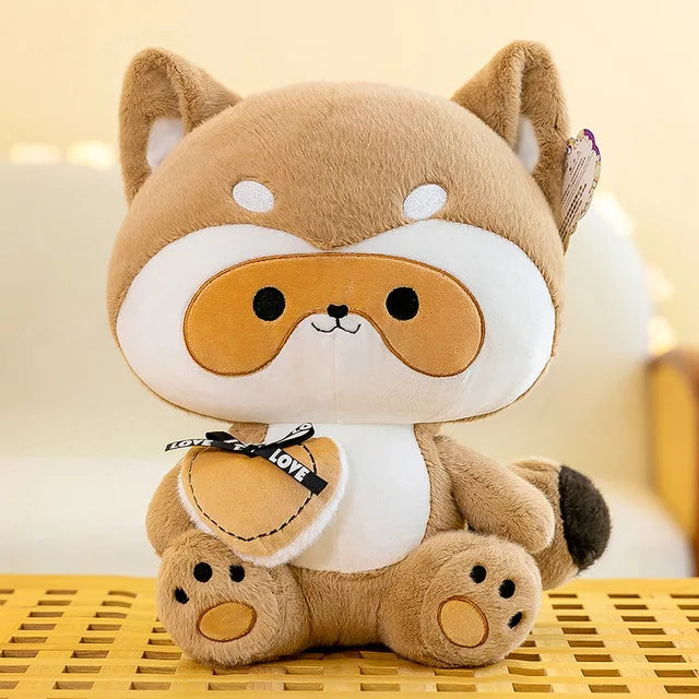 Big Raccoon Stuffed Animal 40cm 16in Brown