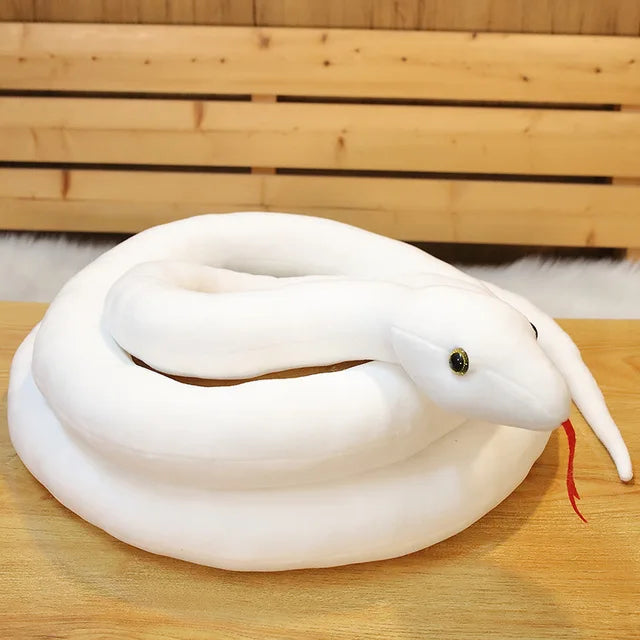Big Snake Stuffed Animal white