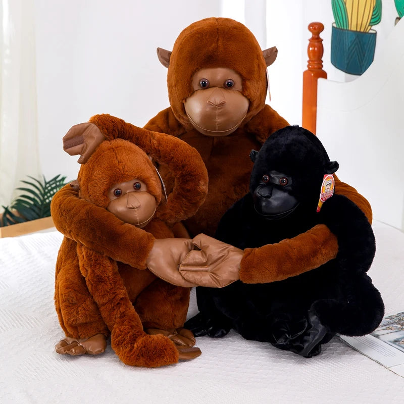 Black and Brown Gorilla Stuffed Animal