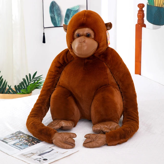 Black and Brown Gorilla Stuffed Animal 25cm 10in brown