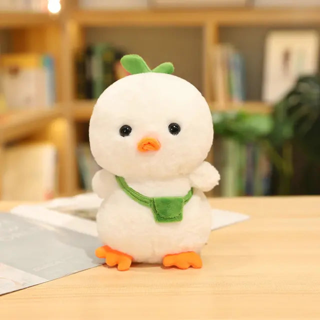 Cute Chicken Stuffed Animal White