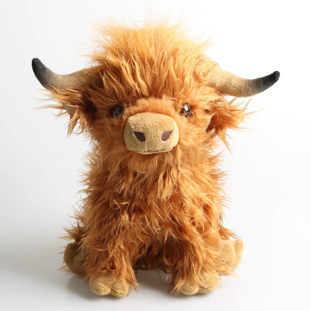 Cute Highland Cow Stuffed Animal Brown 25cm 10in
