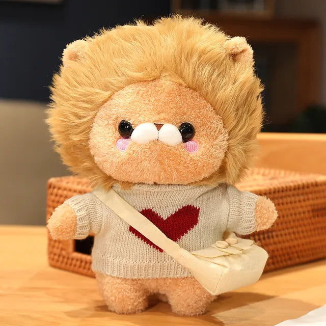 Cute Lion Stuffed Animal White hongxin 30cm 12in