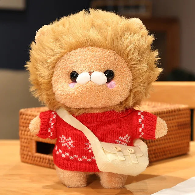 Cute Lion Stuffed Animal Red 30cm 12in