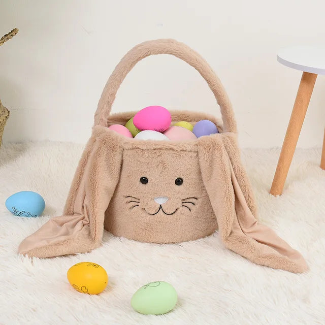 Easter Egg Bunny Bag Plushie Stuffed Animal Brown