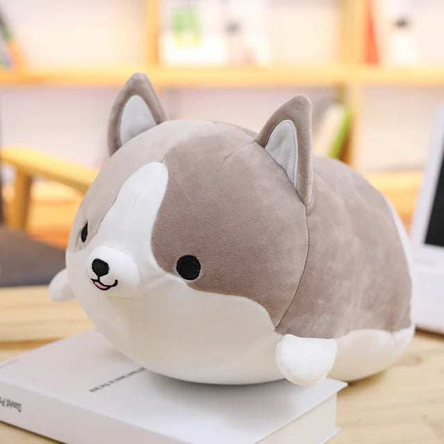Fat Corgi Stuffed Animal Gray 30cm 12in