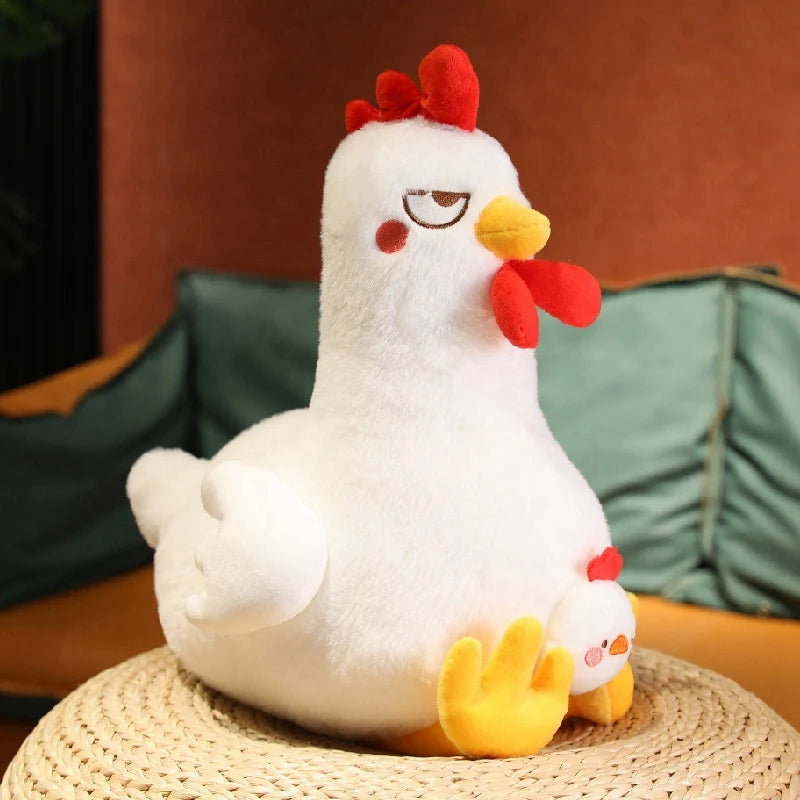 Fluffy Chicken Stuffed Animals White