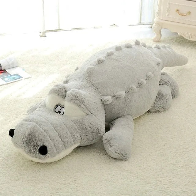 Giant Alligator Stuffed Animal Gray