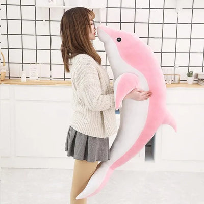 Giant Dolphin Stuffed Animal Pink