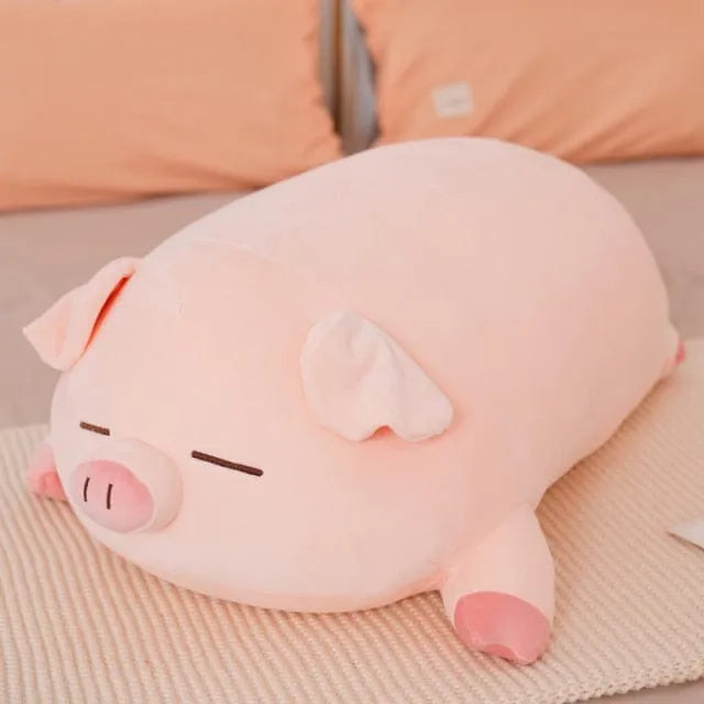 Giant Pig Stuffed Animal Closed Eyes
