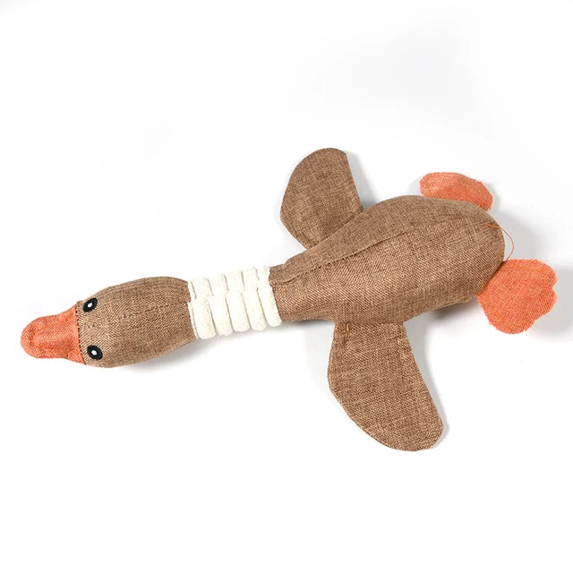 Goose Stuffed Animal for Dog Brown