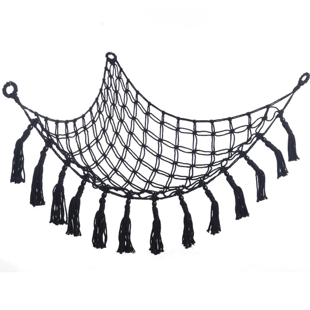 Hanging Stuffed Animal Storage Black