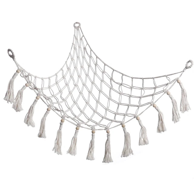 Hanging Stuffed Animal Storage White