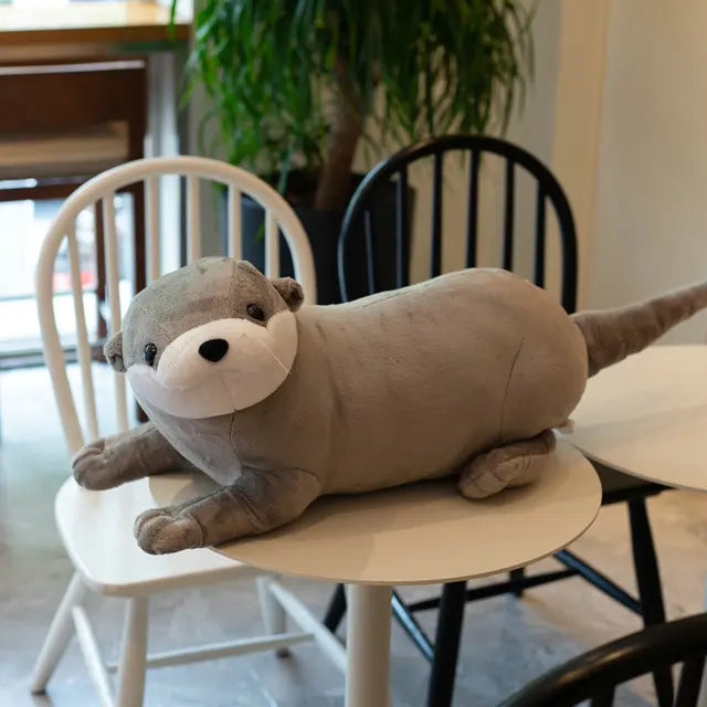 Large Otter Stuffed Animal 80cm 32in Gray
