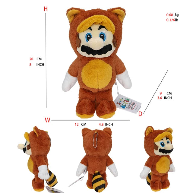 Mario Bros Stuffed Animal Mario raccoon