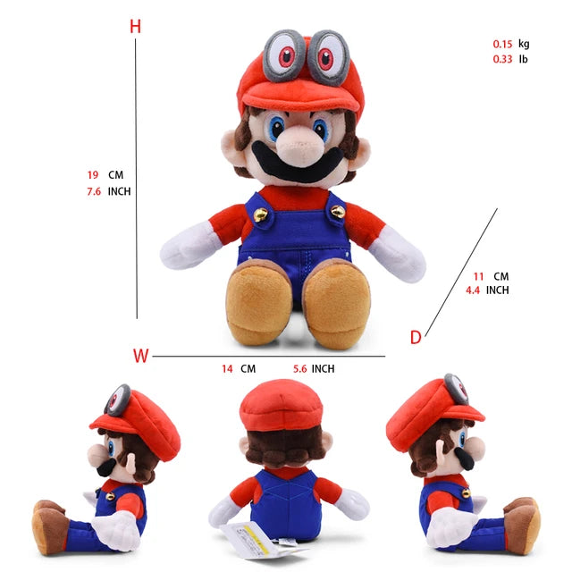 Mario Bros Stuffed Animal Mario Cappy