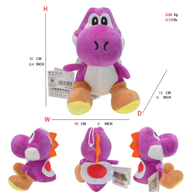 Mario Bros Stuffed Animal Yoshi purple