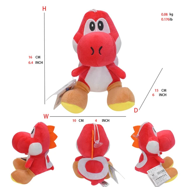 Mario Bros Stuffed Animal Yoshi Red
