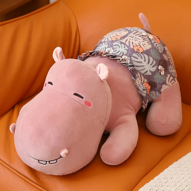 Pink Hippo Stuffed Animal 55cm 22in Purple