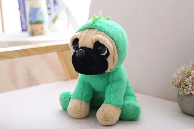 Pug Dog Stuffed Animal Dinosaur 20cm 8in