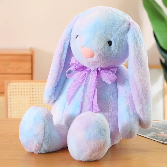 Rainbow Bunny Stuffed Animal 30cm 12in purple
