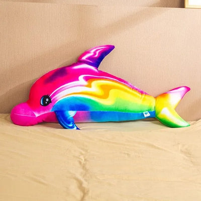 Rainbow Dolphin Stuffed Animal Rainbow