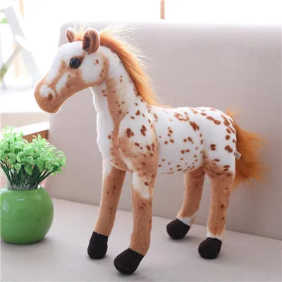 Realistic Horse Stuffed Animal 50cm 20in white light brown