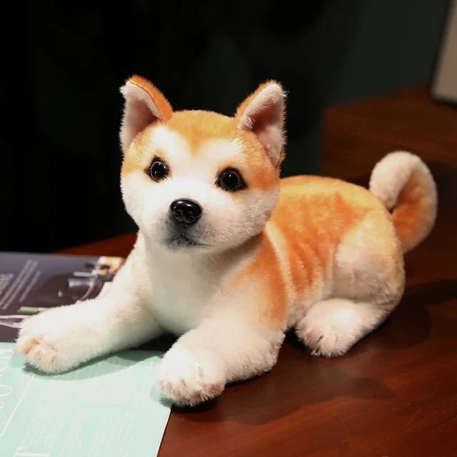 Realistic Shiba Stuffed Animal 25cm 10in B