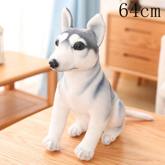 Siberian Husky Dog Stuffed Animal 64cm 25in sit
