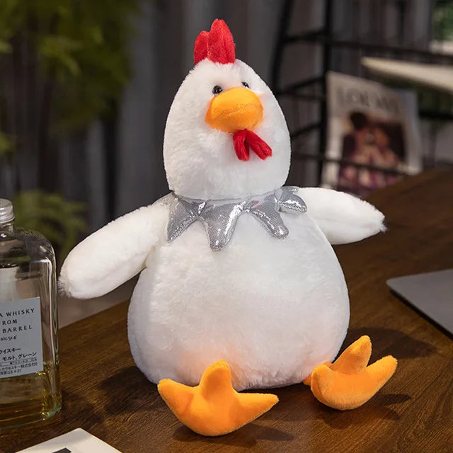 Small Chicken Stuffed Animal Gray 25cm 10in
