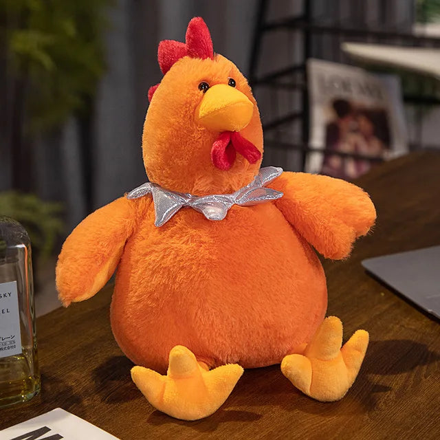 Small Chicken Stuffed Animal Orange 25cm 10in