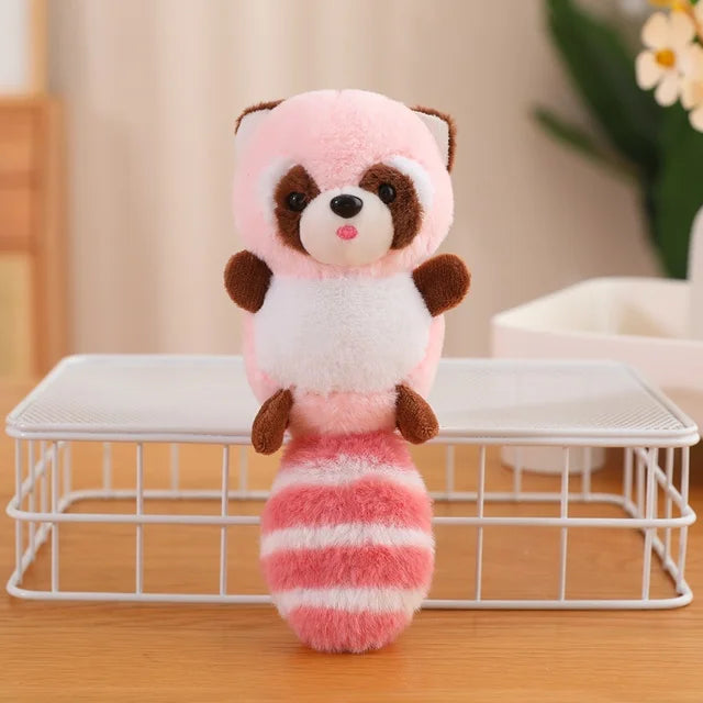 Small Raccoon Stuffed Animal 20cm 8in Pink