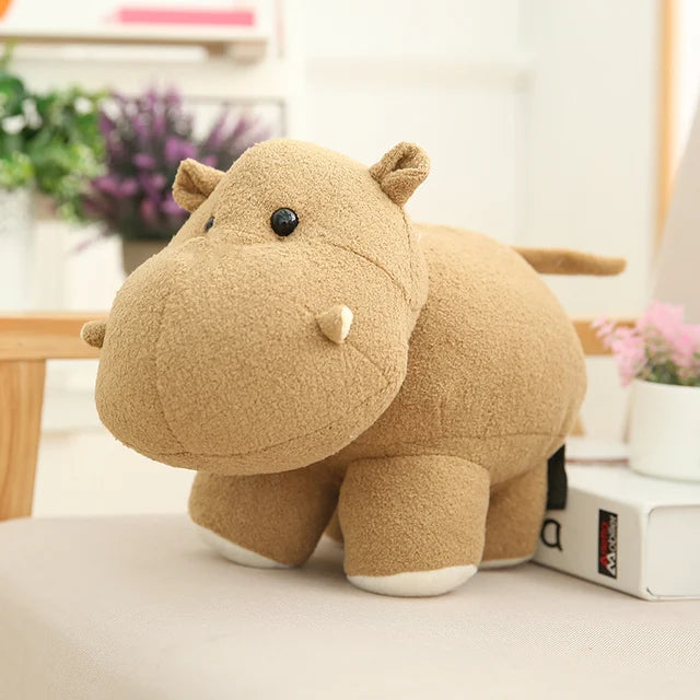 Weighted Elephant Stuffed Animal 20cm 8in Hippos Brown