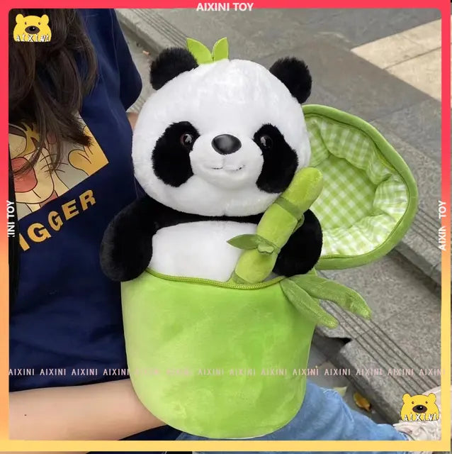 Wrapped Stuffed Animal bamboo panda