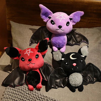 Cute Halloween Bat Stuffed Animal Red