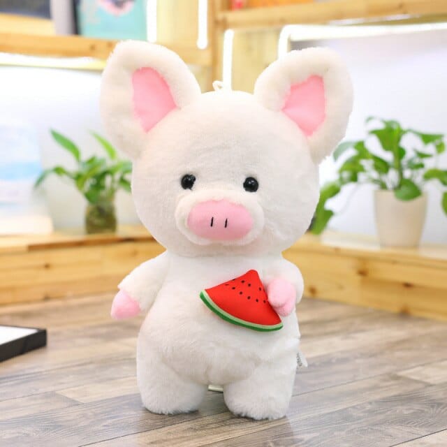 Baby Pig Stuffed Animal White