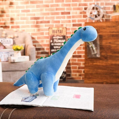 Big Pink Dinosaur Stuffed Animal Blue