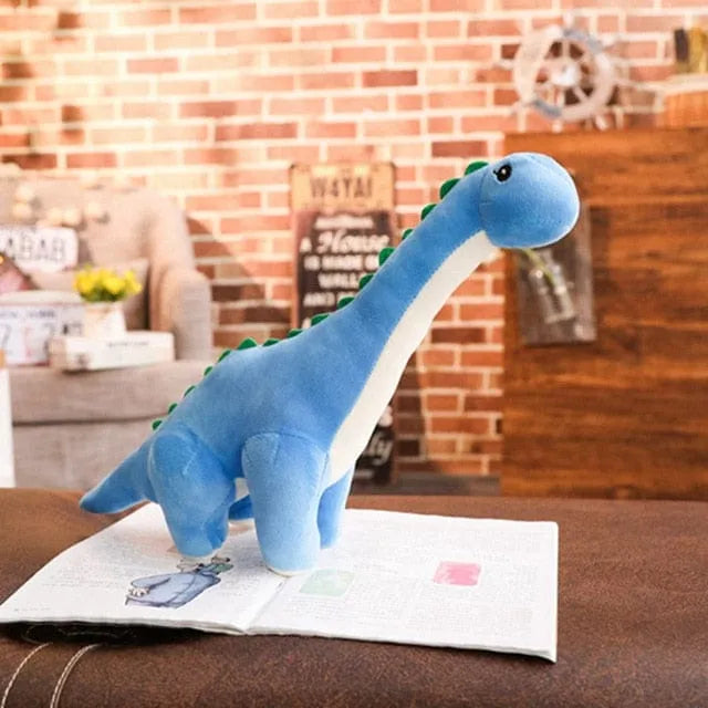 Big Pink Dinosaur Stuffed Animal Blue