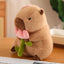 Capybara Stuffed Animal Toys 40cm 16in flower