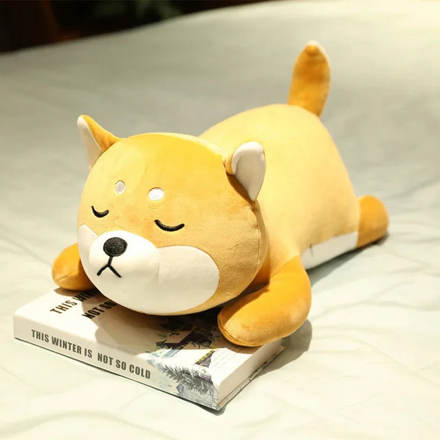 Corgi Puppy Stuffed Animal 65cm 26in Brown Closed Eyes