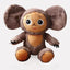 Cute Baby Monkey Stuffed Animal 23cm Light Brown