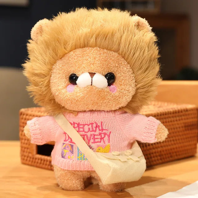 Cute Lion Stuffed Animal White 30cm 12in